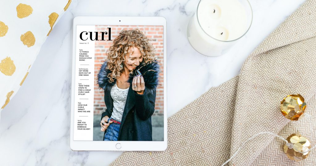curl magazine on iPad screen
