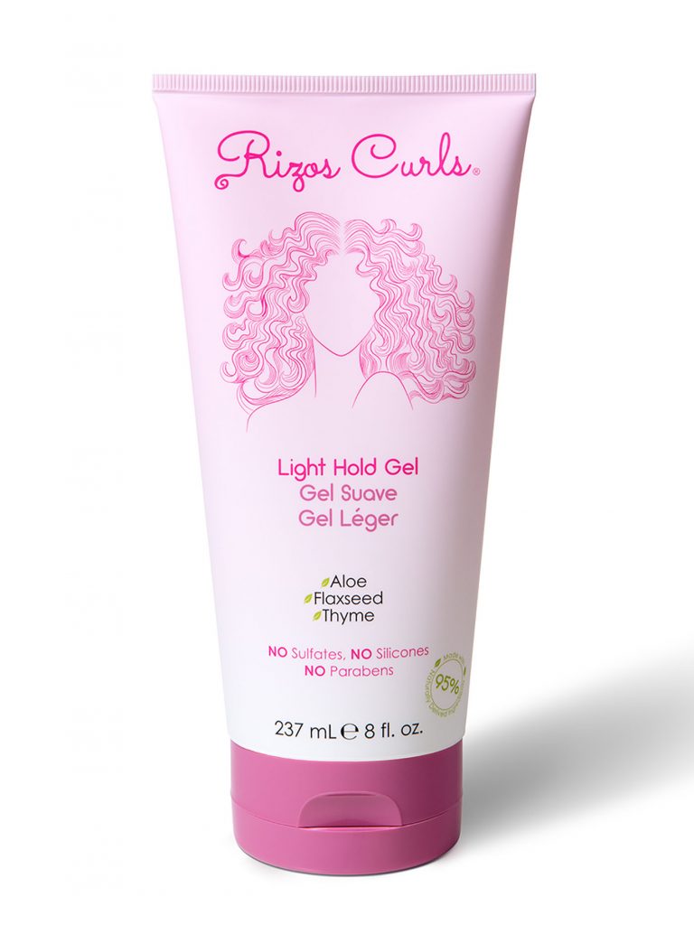 Pink tube of Rizos Curls Light Hold Gel