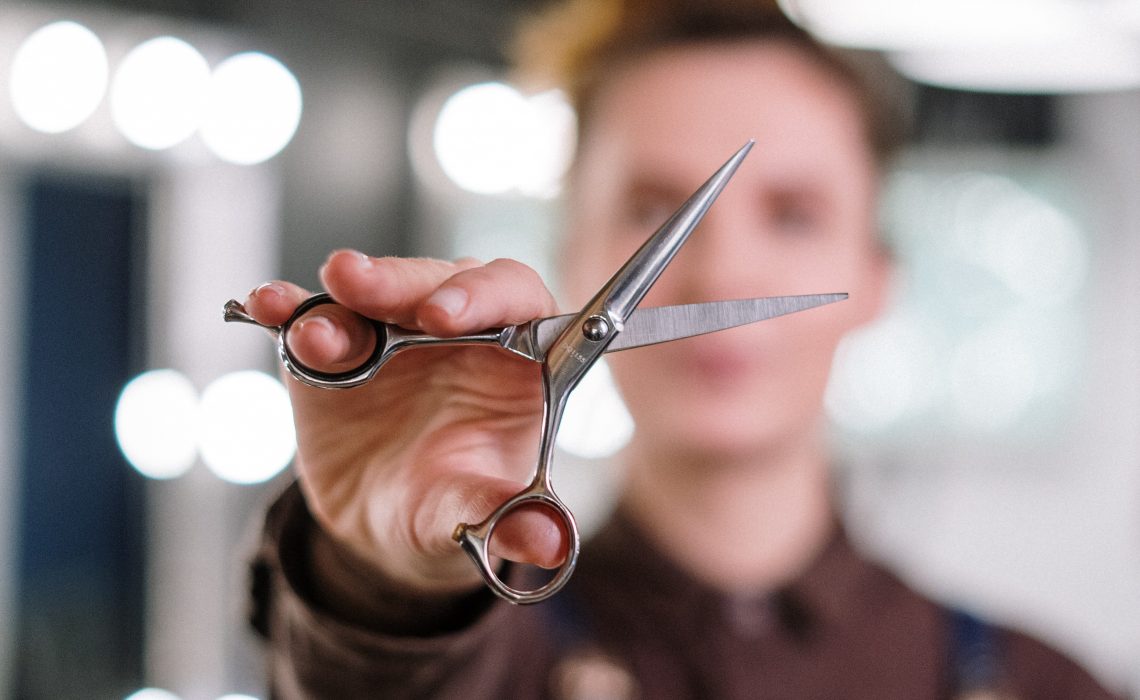 photo of salon scissors