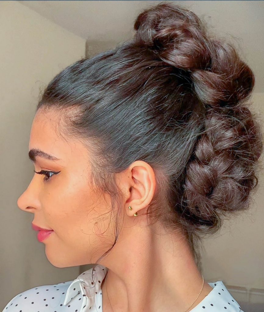 Curly Hair Updo Tutorial: Serious Business Braided Buns