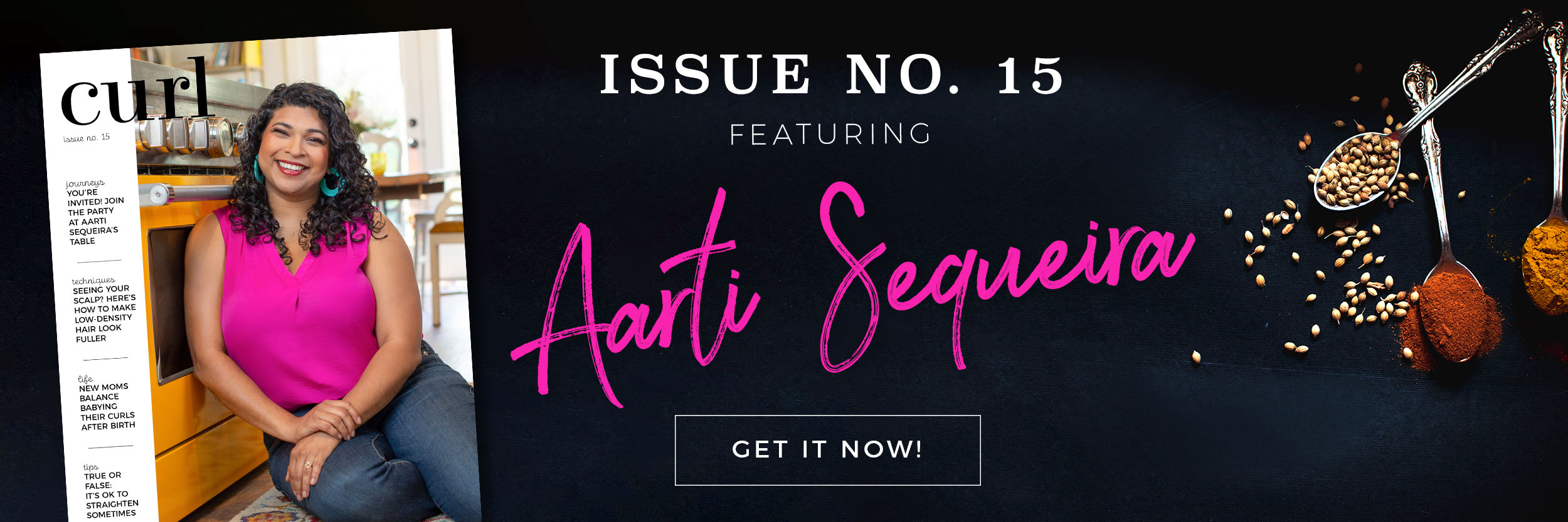 aarti sequeira curl magazine cover