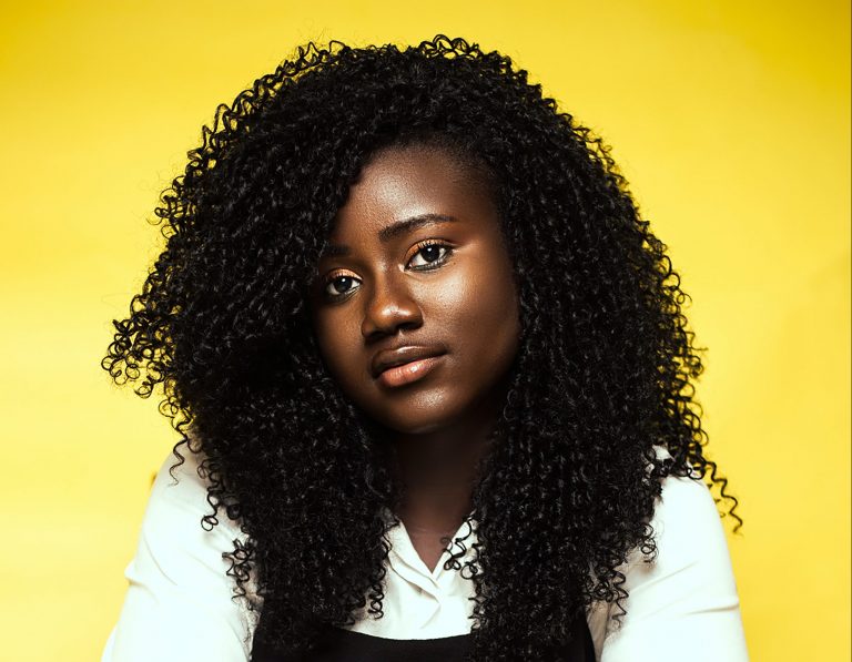 Photo of woman with curly hair